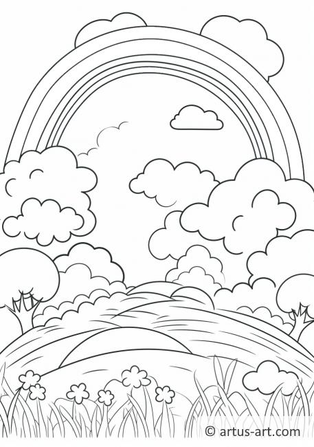 Page de coloriage arc-en-ciel